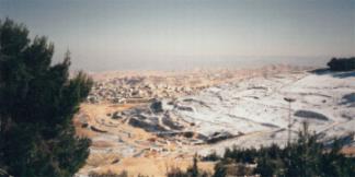 Snow on the desert's edge